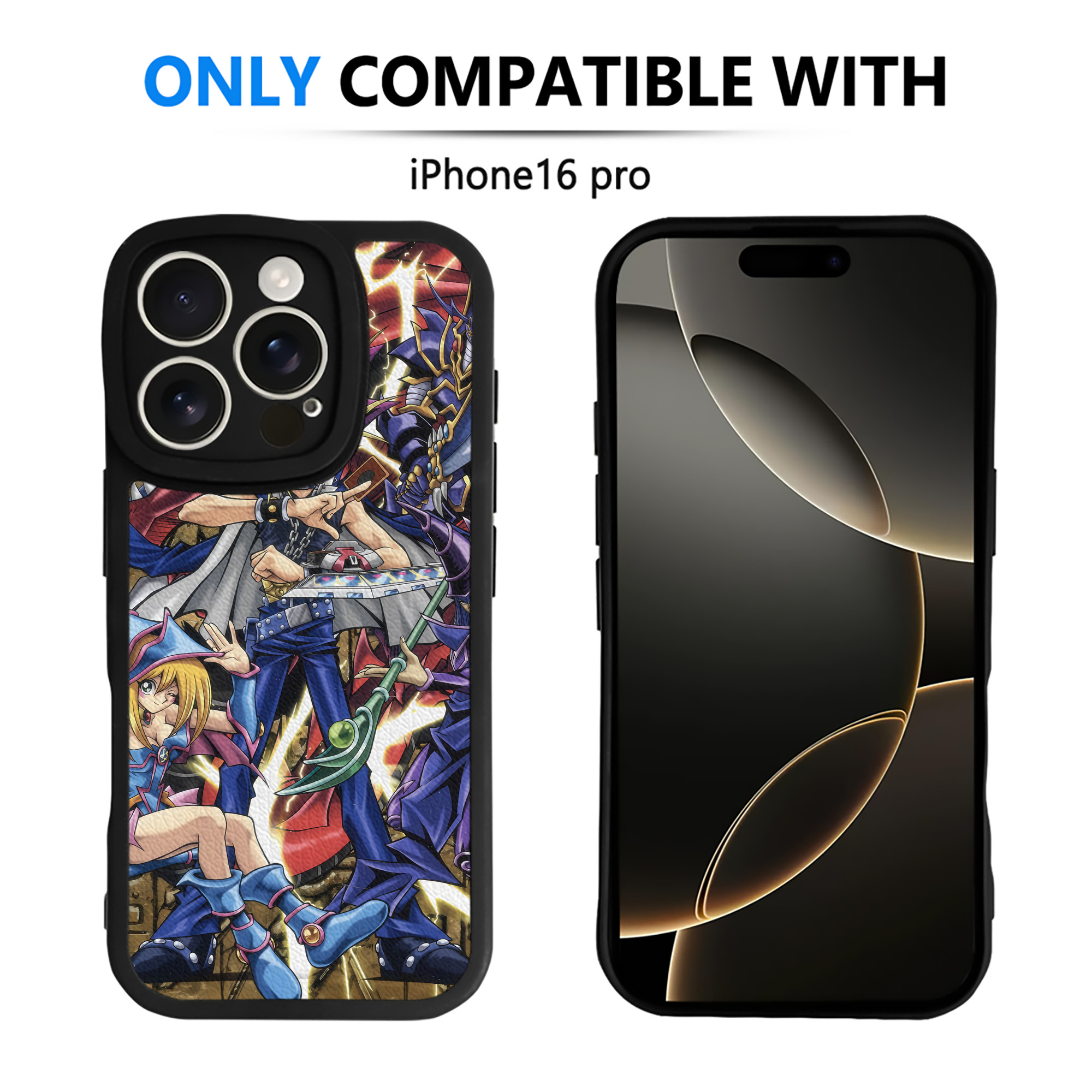 （画像用） 遊☆戯☆王 Yu-Gi-Oh! 【iPhone 16シリーズ対応】シリコンスマホケース（レザー調） 材質：シリコン